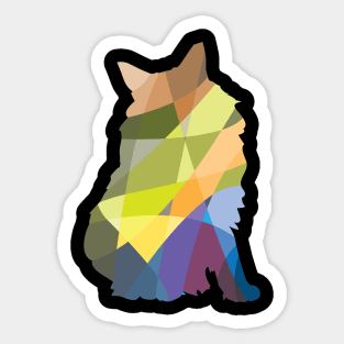 Geometric Cat Sticker